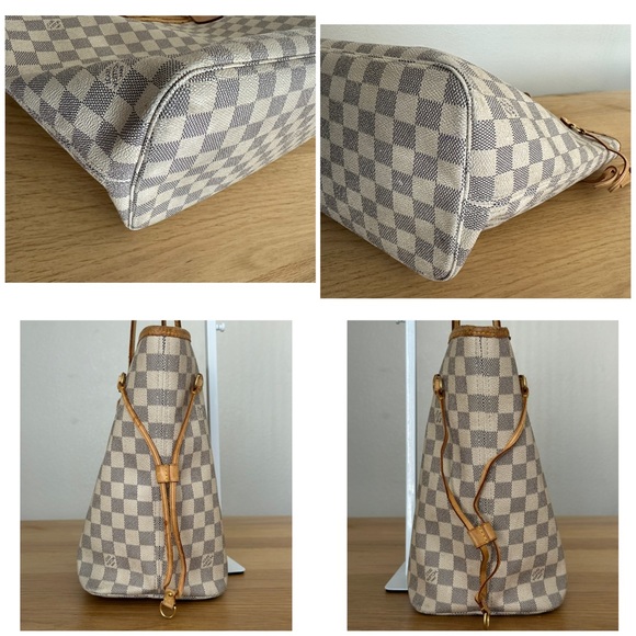 Louis Vuitton Neverfull MM tote bag in Damier Azur - Picture 13 of 15